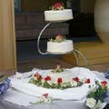 Wedding cake decoration; maybe you just want a few blossoms to accent that beautifully decorated cake!